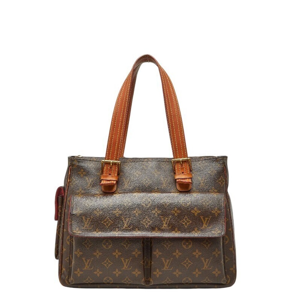 Louis Vuitton Monogram Multiplicit Tote Bag Handbag Brown Leather